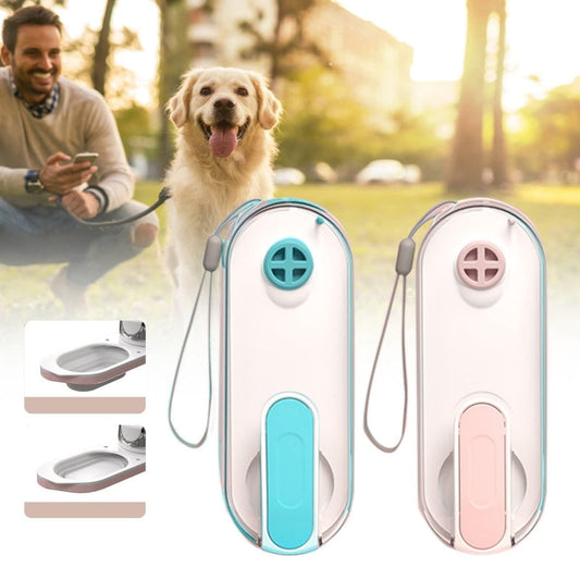Botella de agua plegable práctica para viajar fácilmente con mascotas
