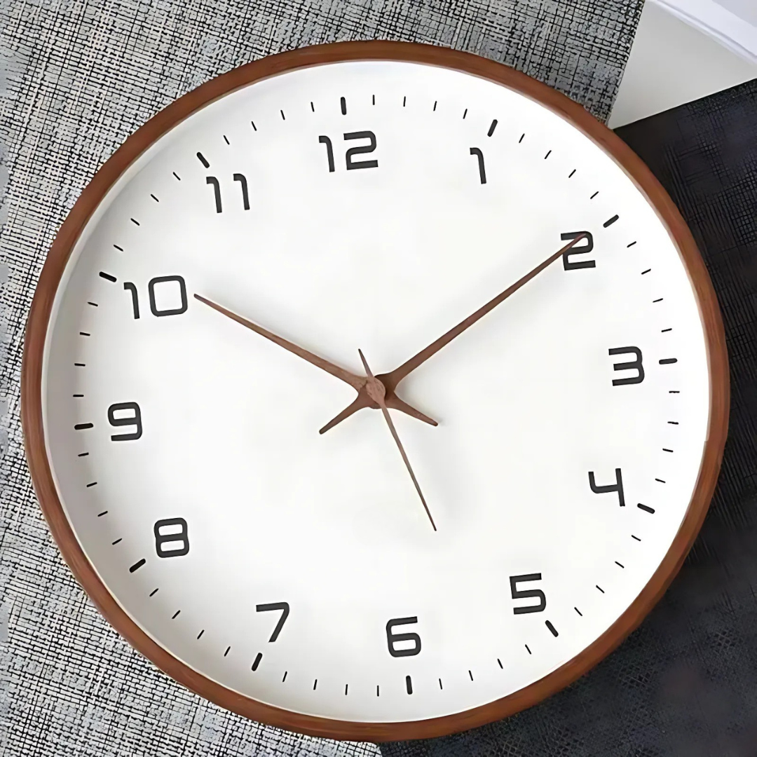 Woodland - Reloj de Pared de Madera Elegante para Decoración Interior con Estilo
