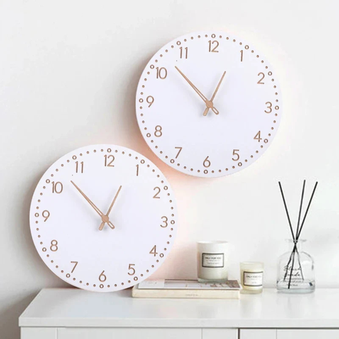 Reloj de Pared de Madera Horix Luxe para un Interior Estilizado y Natural