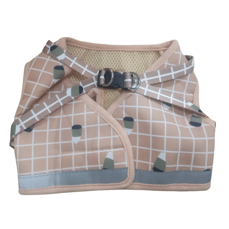 Conjunto de camiseta sin mangas reflectante protectora y cinturón para caminar seguro y con estilo