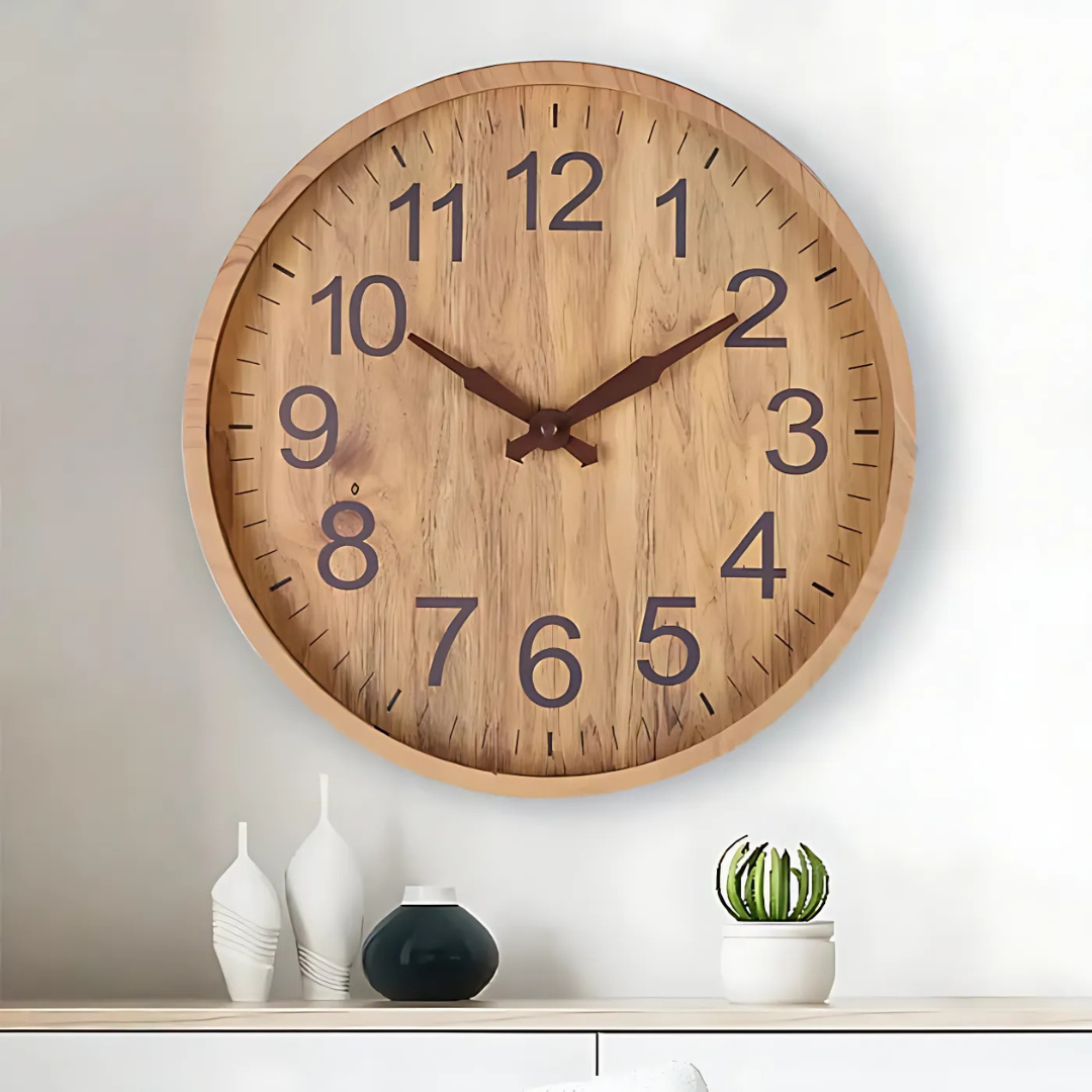 Reloj Clocky - Reloj de pared grande y elegante para sala de estar