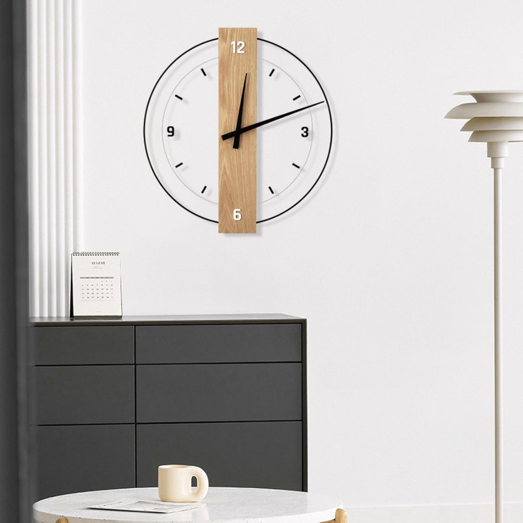 Aurra – Reloj de Pared Grande y Silencioso para una Decoración Elegante de Sala de Estar