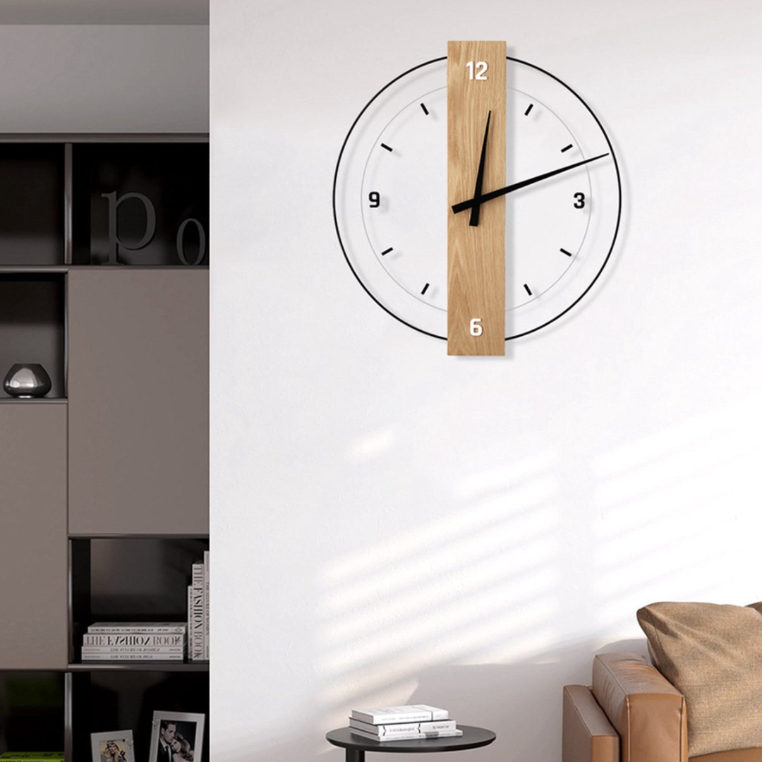 Aurra – Reloj de Pared Grande y Silencioso para una Decoración Elegante de Sala de Estar