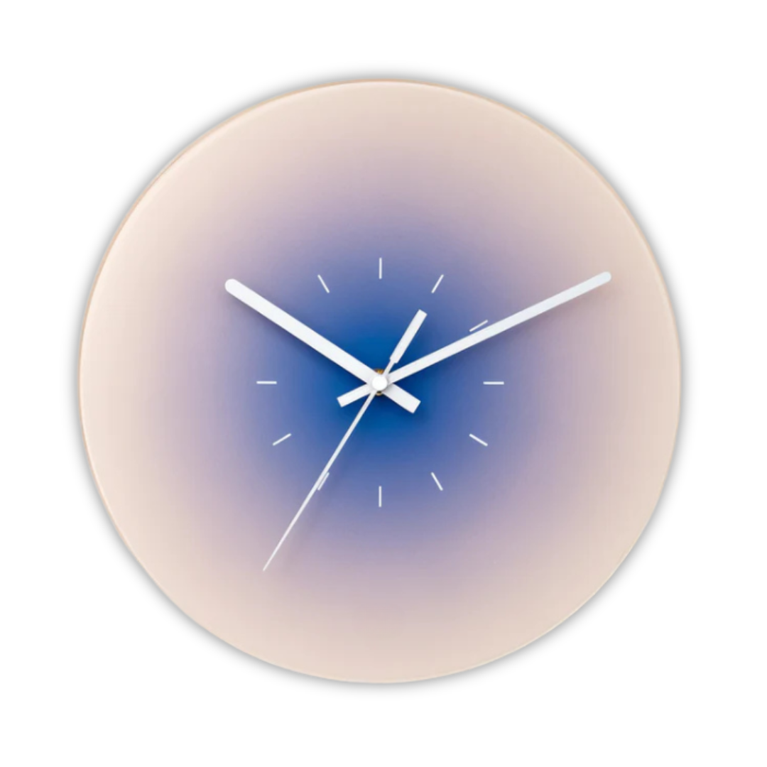 Elegante atardecer - Reloj de pared de vidrio para una atmósfera acogedora