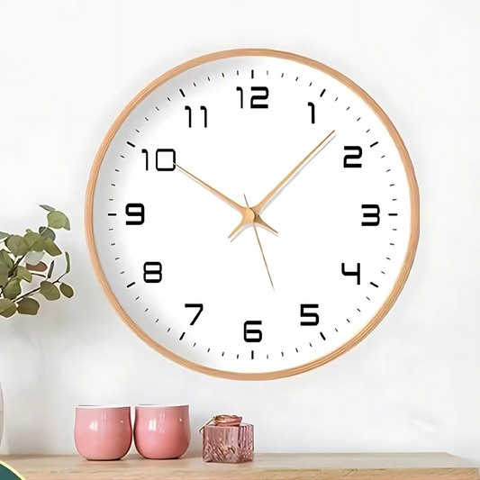 Woodland - Reloj de Pared de Madera Elegante para Decoración Interior con Estilo