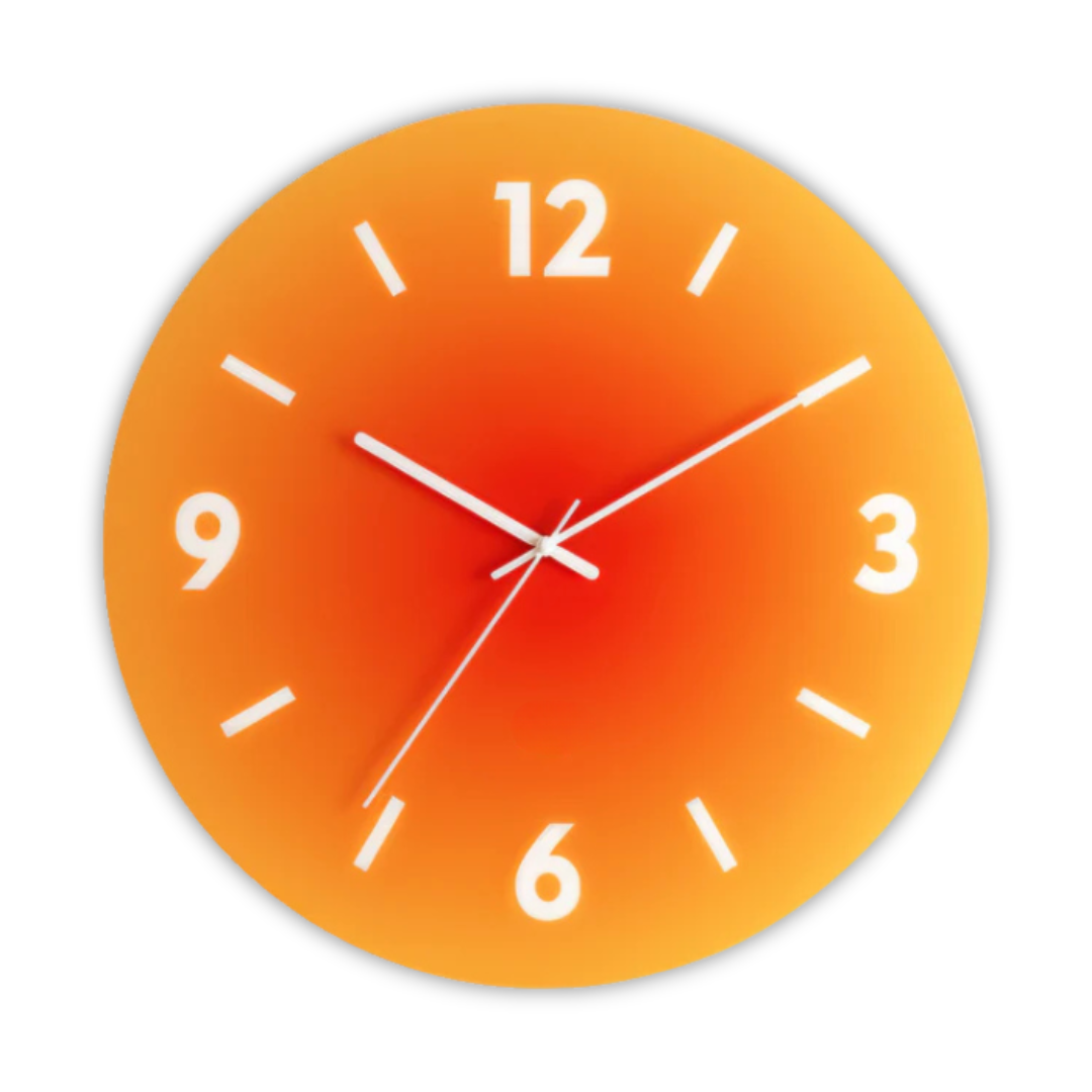 Elegante atardecer - Reloj de pared de vidrio para una atmósfera acogedora