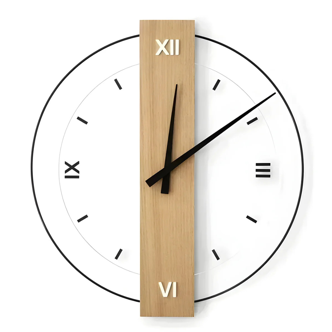 Aurra – Reloj de Pared Grande y Silencioso para una Decoración Elegante de Sala de Estar