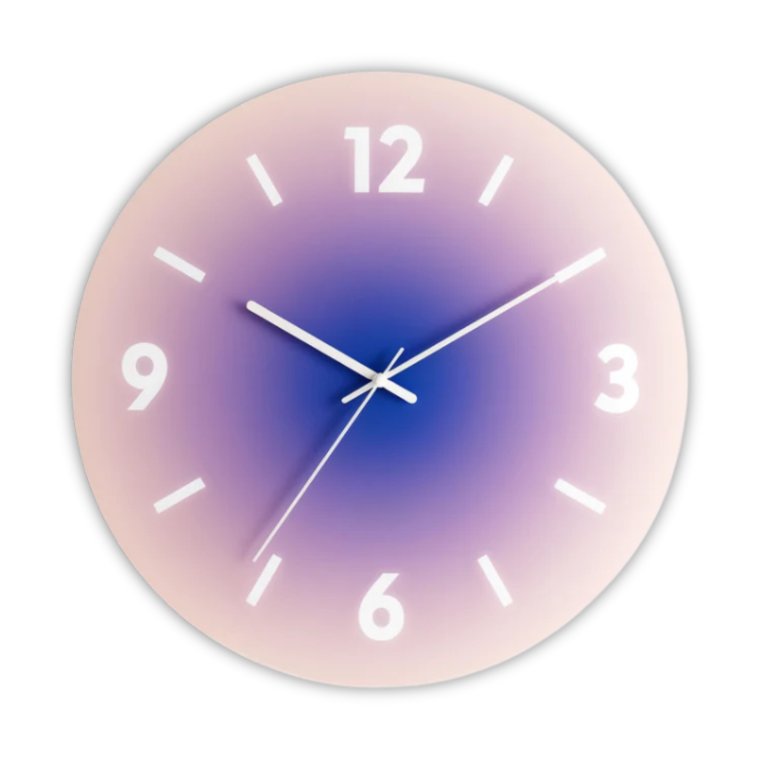 Elegante atardecer - Reloj de pared de vidrio para una atmósfera acogedora