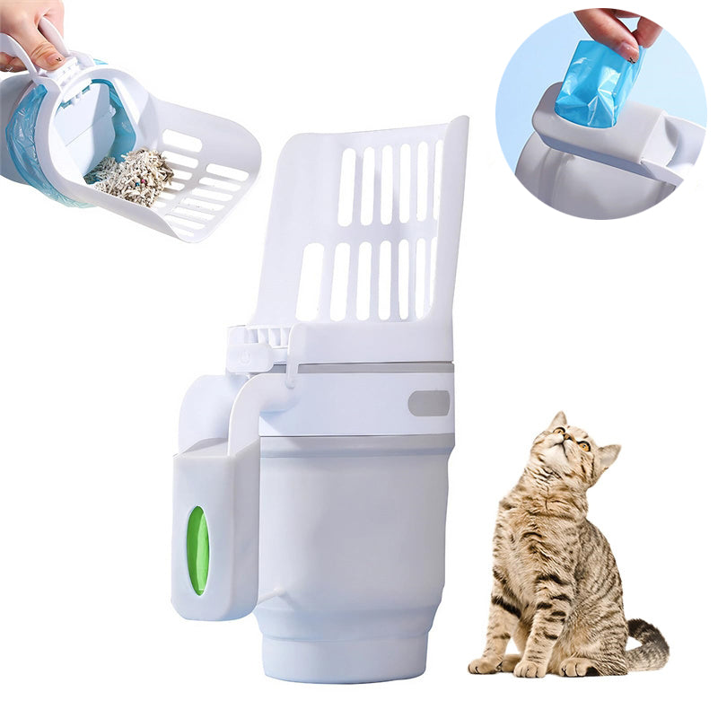 Caja de arena innovadora para gatos con sistema fácil de gestión de desechos