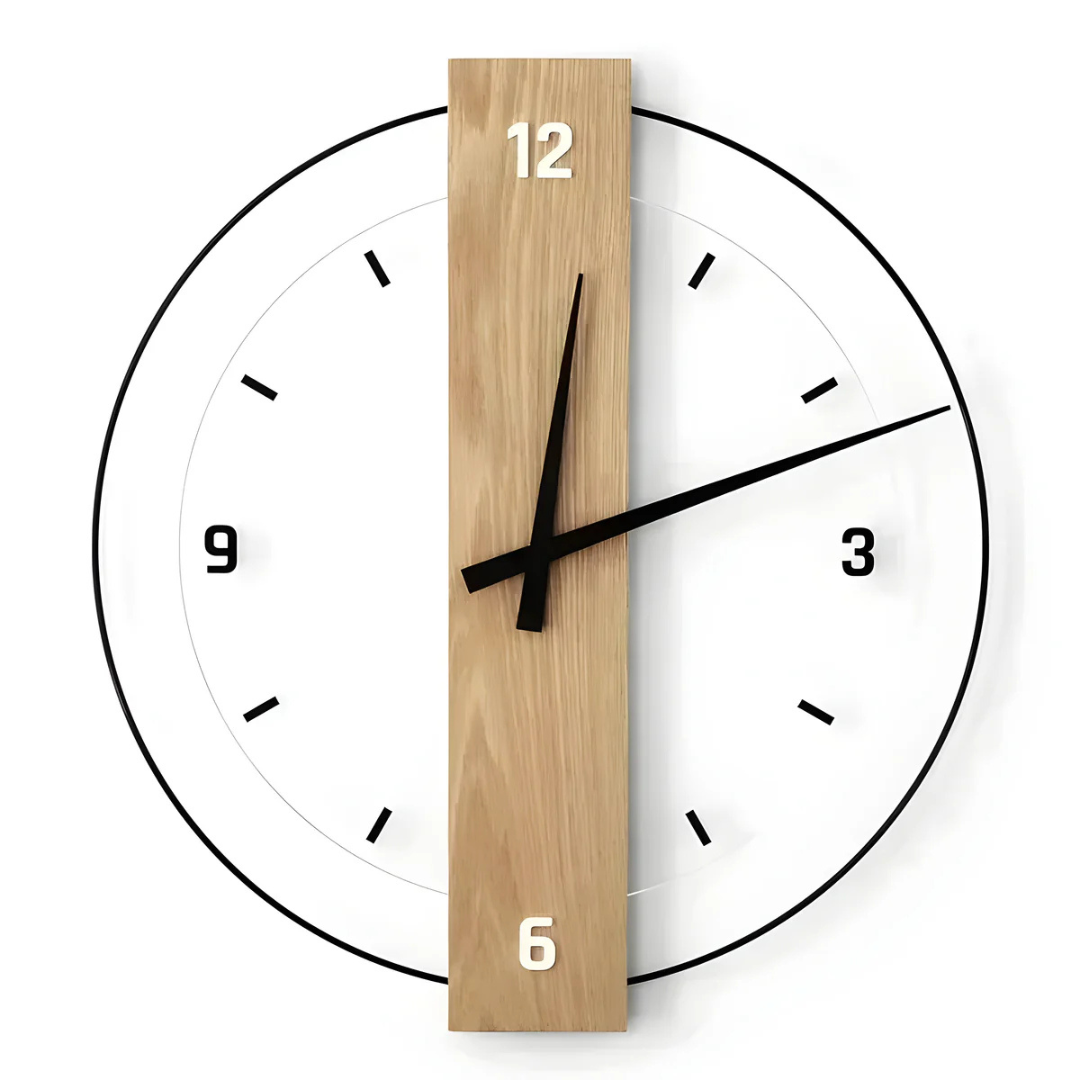 Aurra – Reloj de Pared Grande y Silencioso para una Decoración Elegante de Sala de Estar