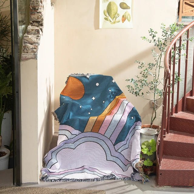 Tapiz de pared tejido moderno – Decoración moderna para el hogar y acento interior elegante