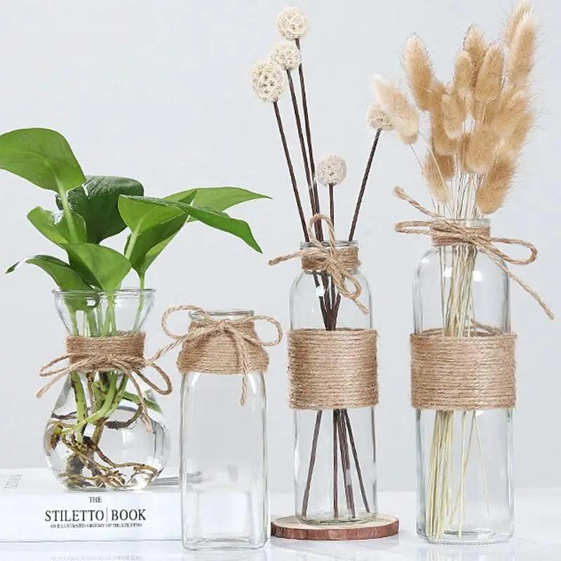 Jarrón de vidrio minimalista - Decoración elegante para mesa
