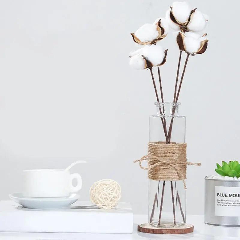 Jarrón de vidrio minimalista - Decoración elegante para mesa