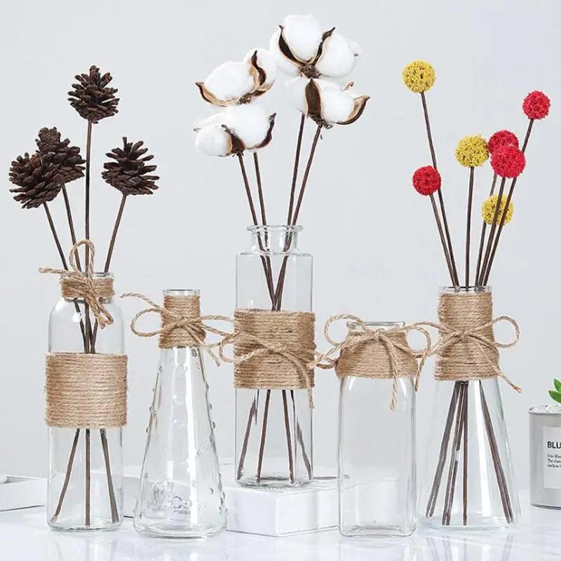 Jarrón de vidrio minimalista - Decoración elegante para mesa