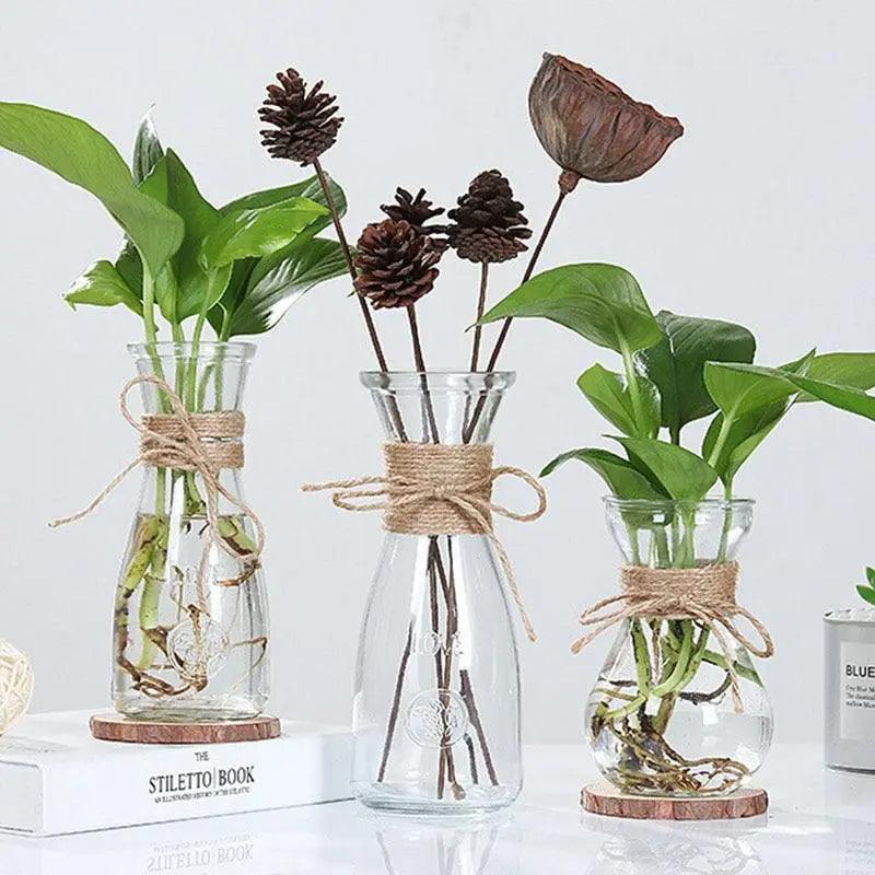 Jarrón de vidrio minimalista - Decoración elegante para mesa