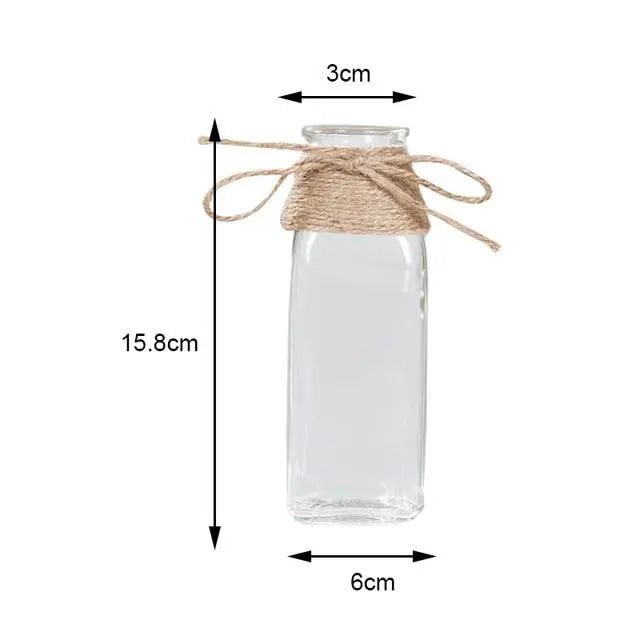 Jarrón de vidrio minimalista - Decoración elegante para mesa