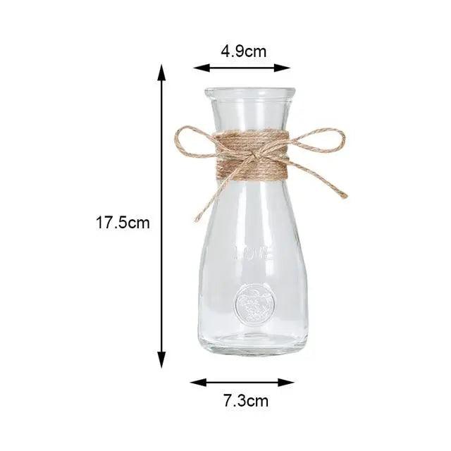 Jarrón de vidrio minimalista - Decoración elegante para mesa