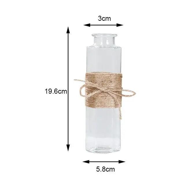 Jarrón de vidrio minimalista - Decoración elegante para mesa