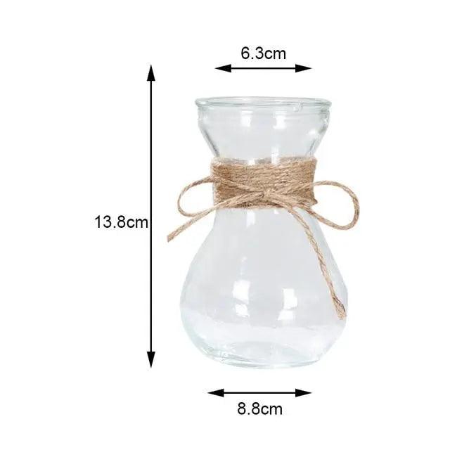 Jarrón de vidrio minimalista - Decoración elegante para mesa