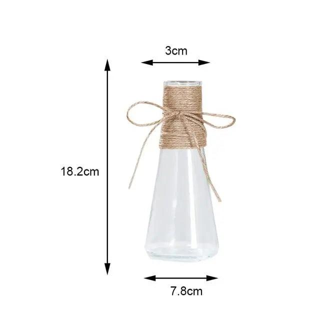 Jarrón de vidrio minimalista - Decoración elegante para mesa