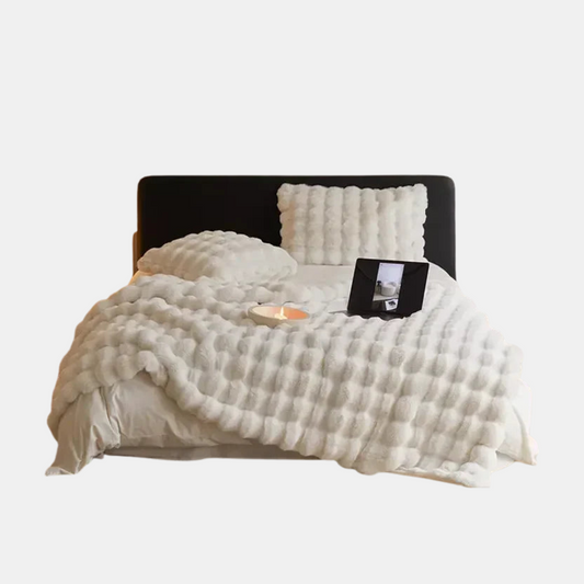 Comodidad definitiva: Manta suave de forro polar para acurrucarse en la cama y en el sofá, ideal para todo el año