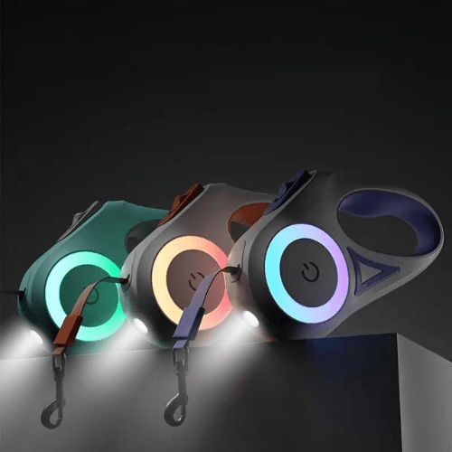 Seguridad definitiva para perros: iluminación LED y alcance de 5 m para paseos nocturnos