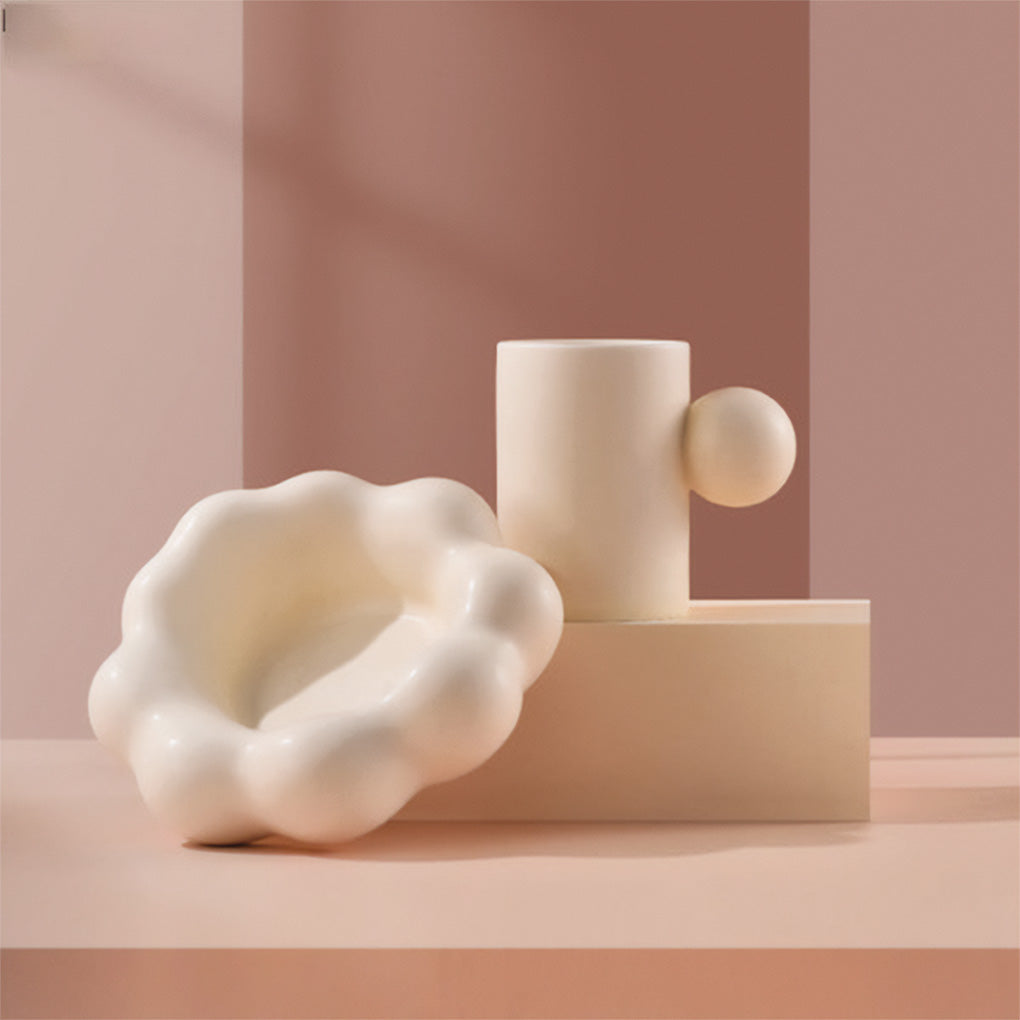 Juego de tazas de cerámica Cloud – Elegancia y comodidad para tus bebidas