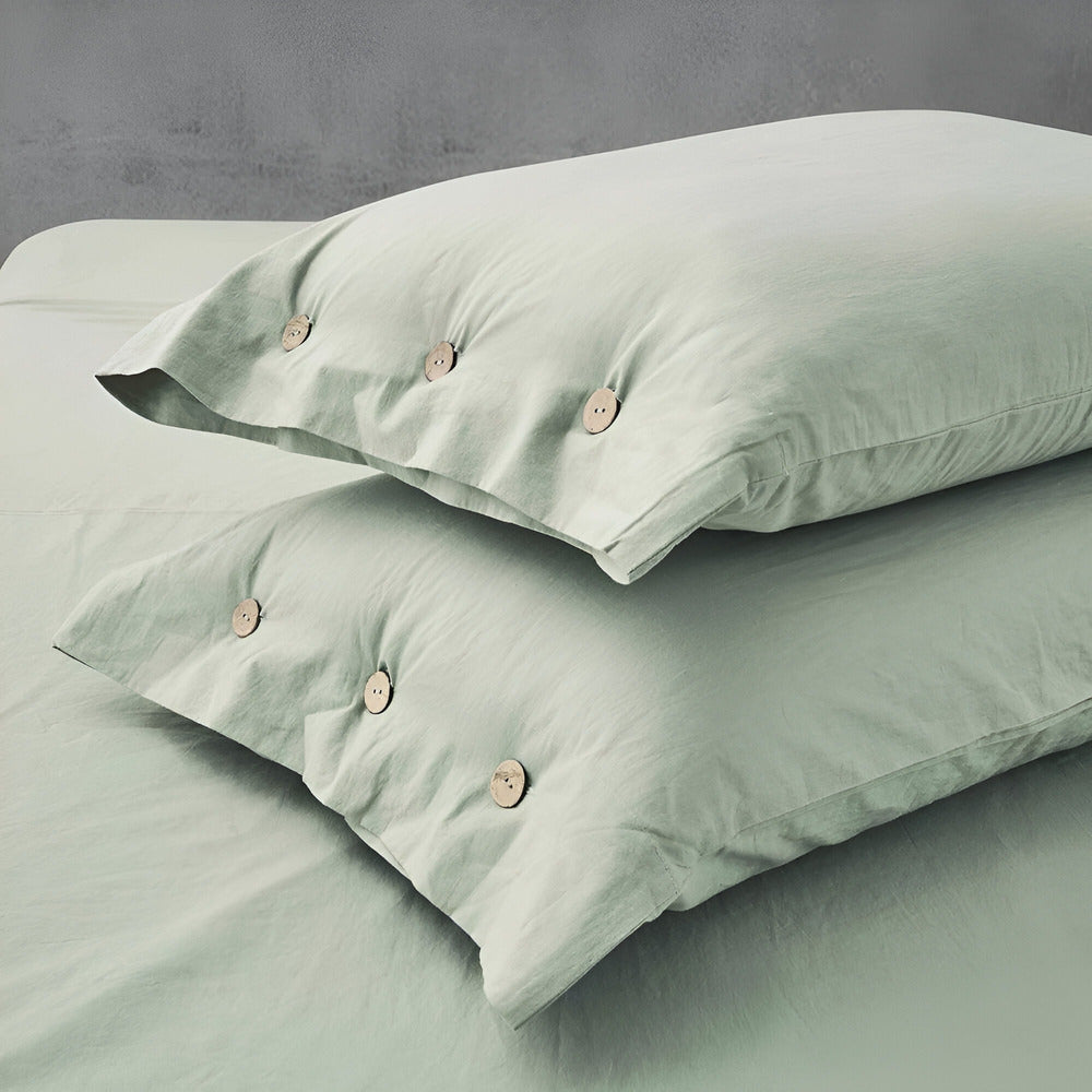 Juego de ropa de cama de algodón de lujo 135x200 cm con fundas de almohada – Diseño suave, transpirable y elegante