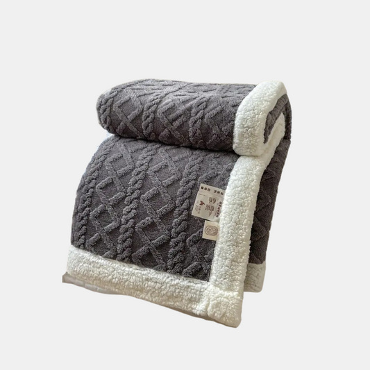 Manta Ultra Suave de Forro Polar Sherpa Esponjoso - Cobija Cálida y Cómoda para Relajación Interior y Exterior