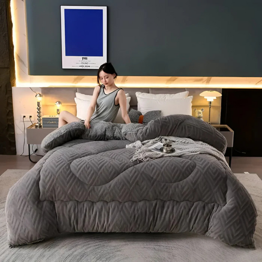 Cubrecama de forro polar suave: decoración cálida y elegante para todas las estaciones