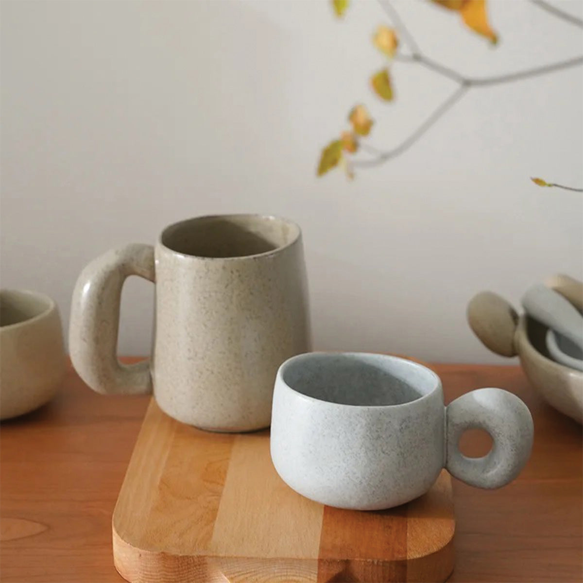 LouvStone - Tazas de Piedra Auténticas | Cerámica Artesanal Hecha a Mano para Mesa