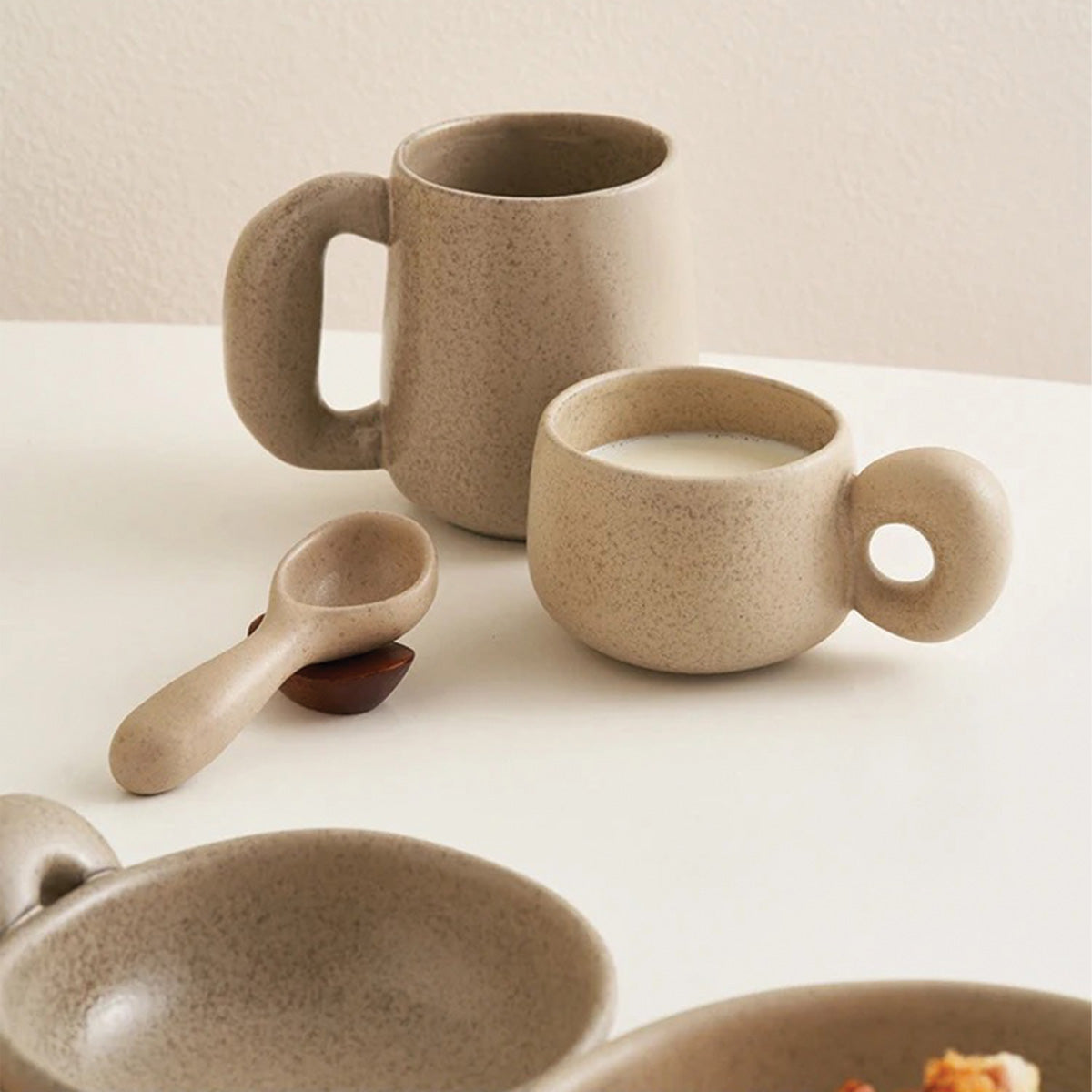 LouvStone - Tazas de Piedra Auténticas | Cerámica Artesanal Hecha a Mano para Mesa