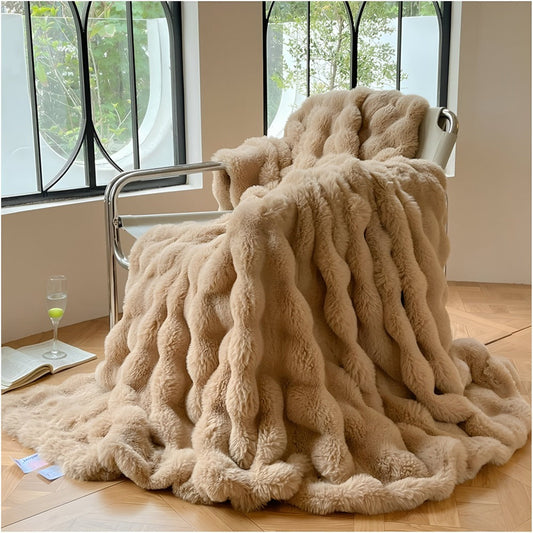 Manta de forro polar suave y acogedora – Súper suave, cálida y elegante para mayor comodidad