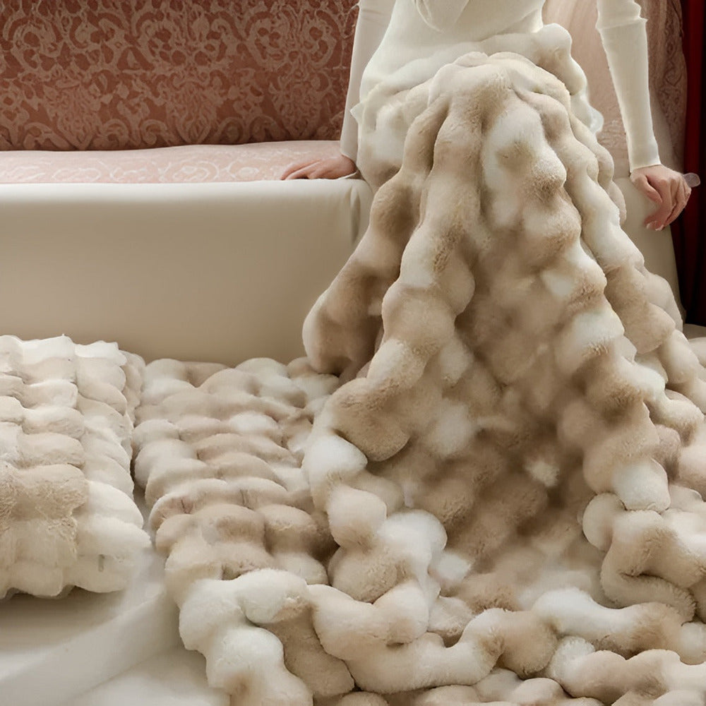 Manta de forro polar suave y acogedora – Súper suave, cálida y elegante para mayor comodidad