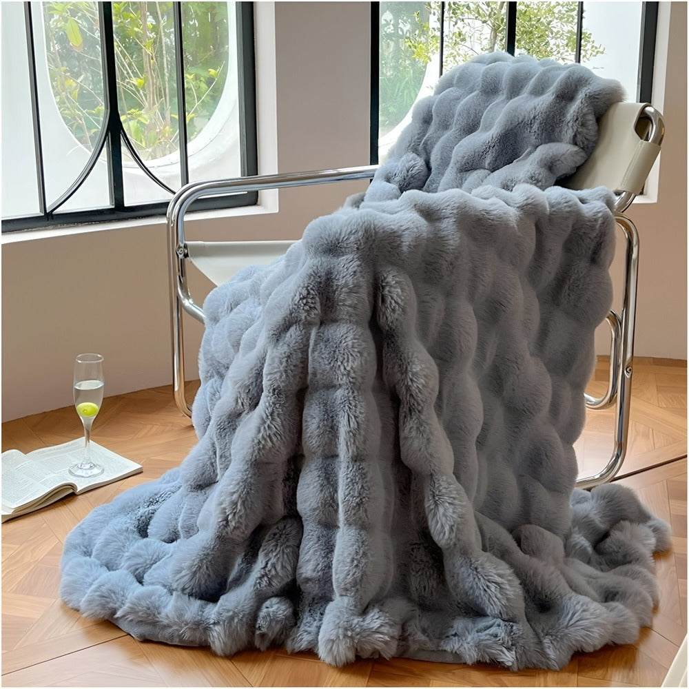 Manta de forro polar suave y acogedora – Súper suave, cálida y elegante para mayor comodidad