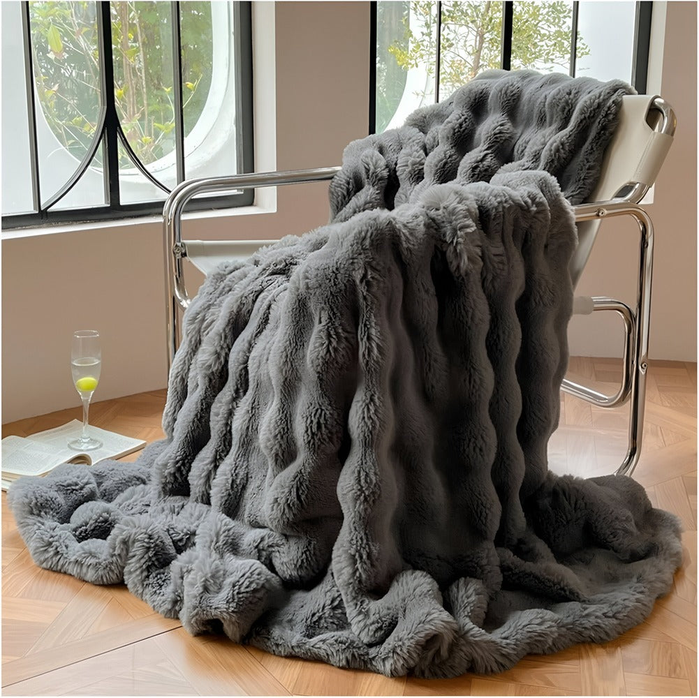 Manta de forro polar suave y acogedora – Súper suave, cálida y elegante para mayor comodidad