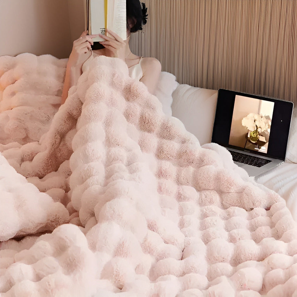 Manta de forro polar suave y acogedora – Súper suave, cálida y elegante para mayor comodidad