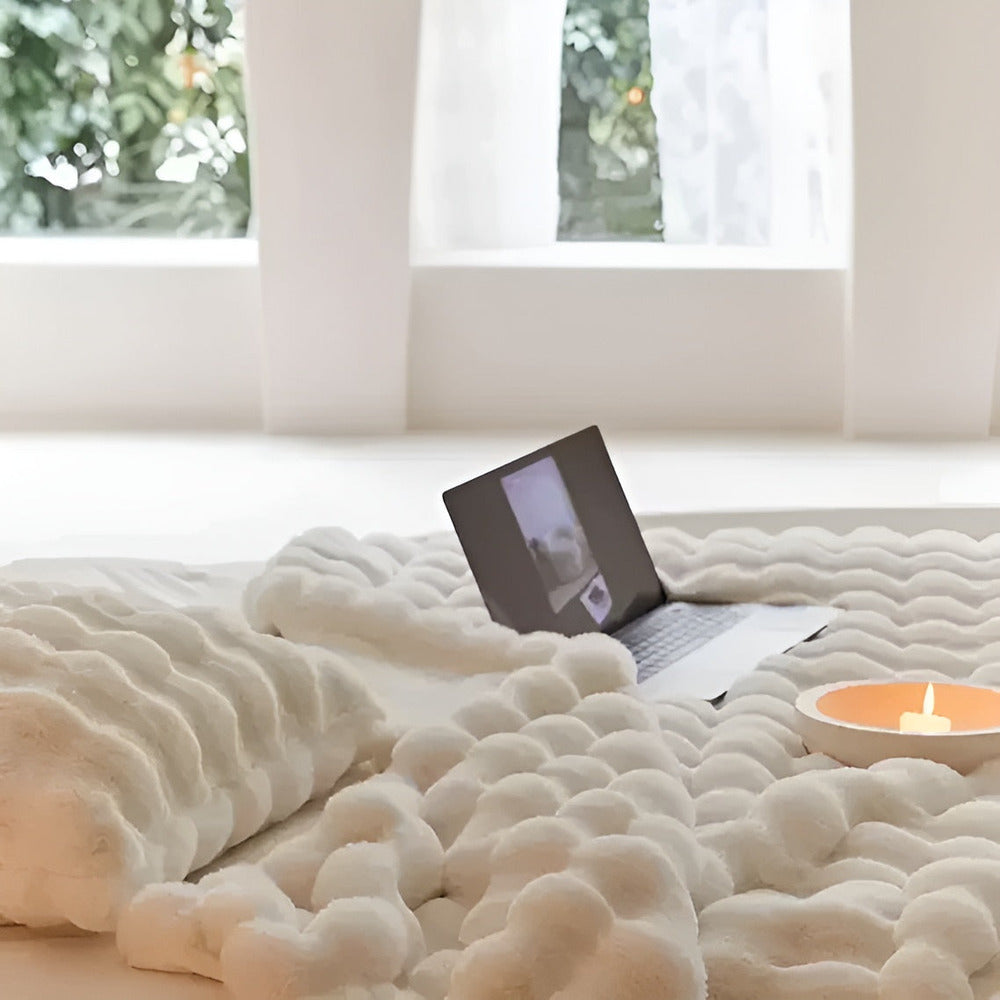 Manta de forro polar suave y acogedora – Súper suave, cálida y elegante para mayor comodidad