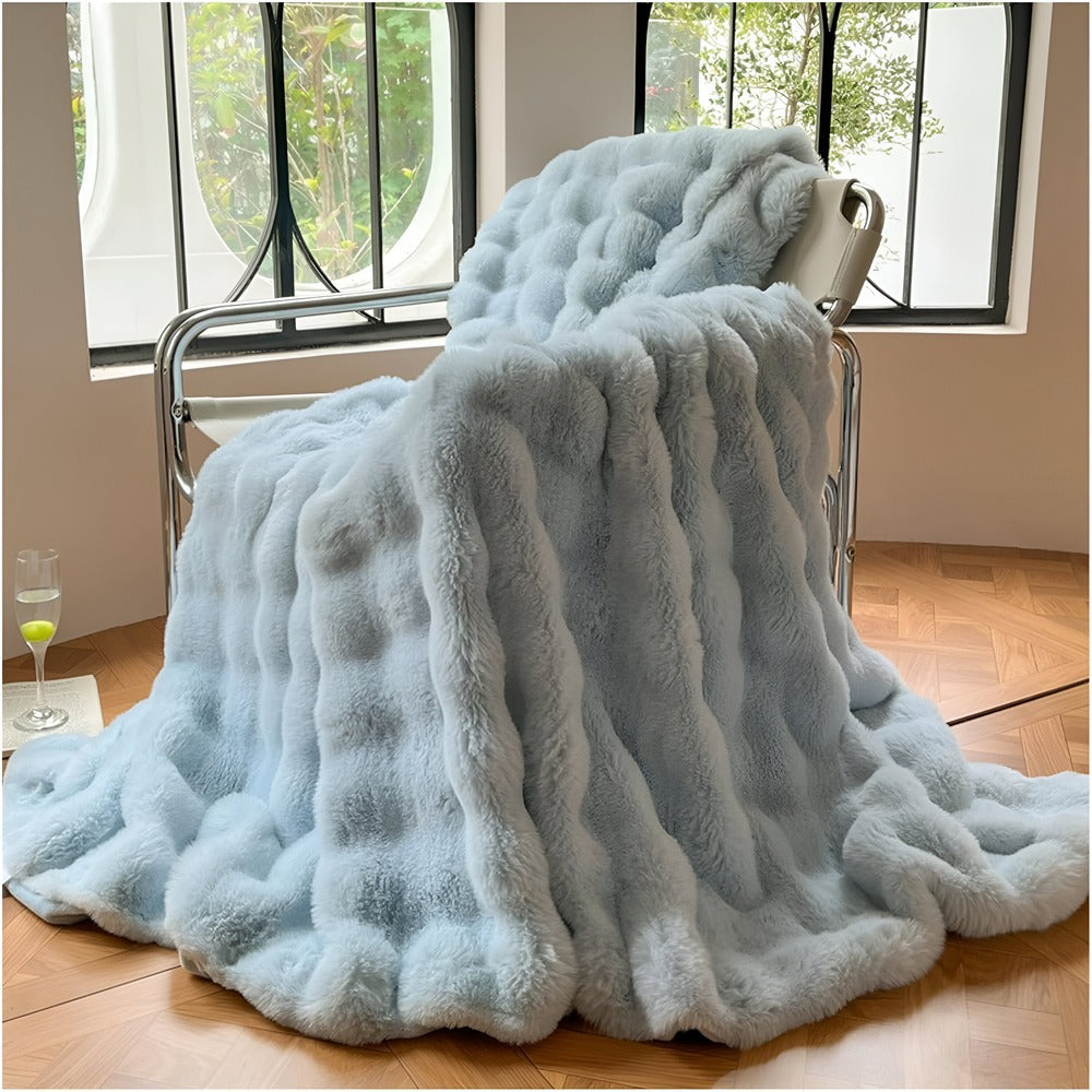 Manta de forro polar suave y acogedora – Súper suave, cálida y elegante para mayor comodidad
