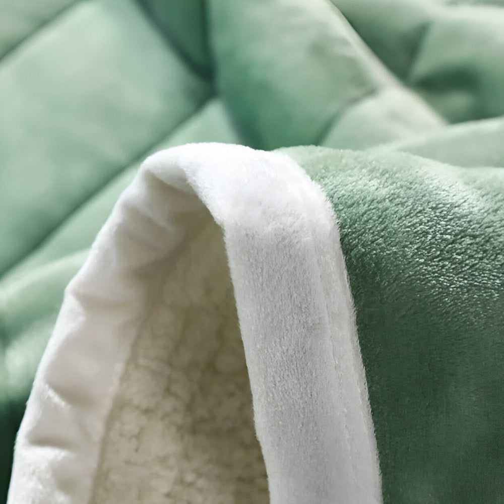 Manta de forro polar Sherpa acogedora – ultra suave, cálida y lujosa para cama y sofá