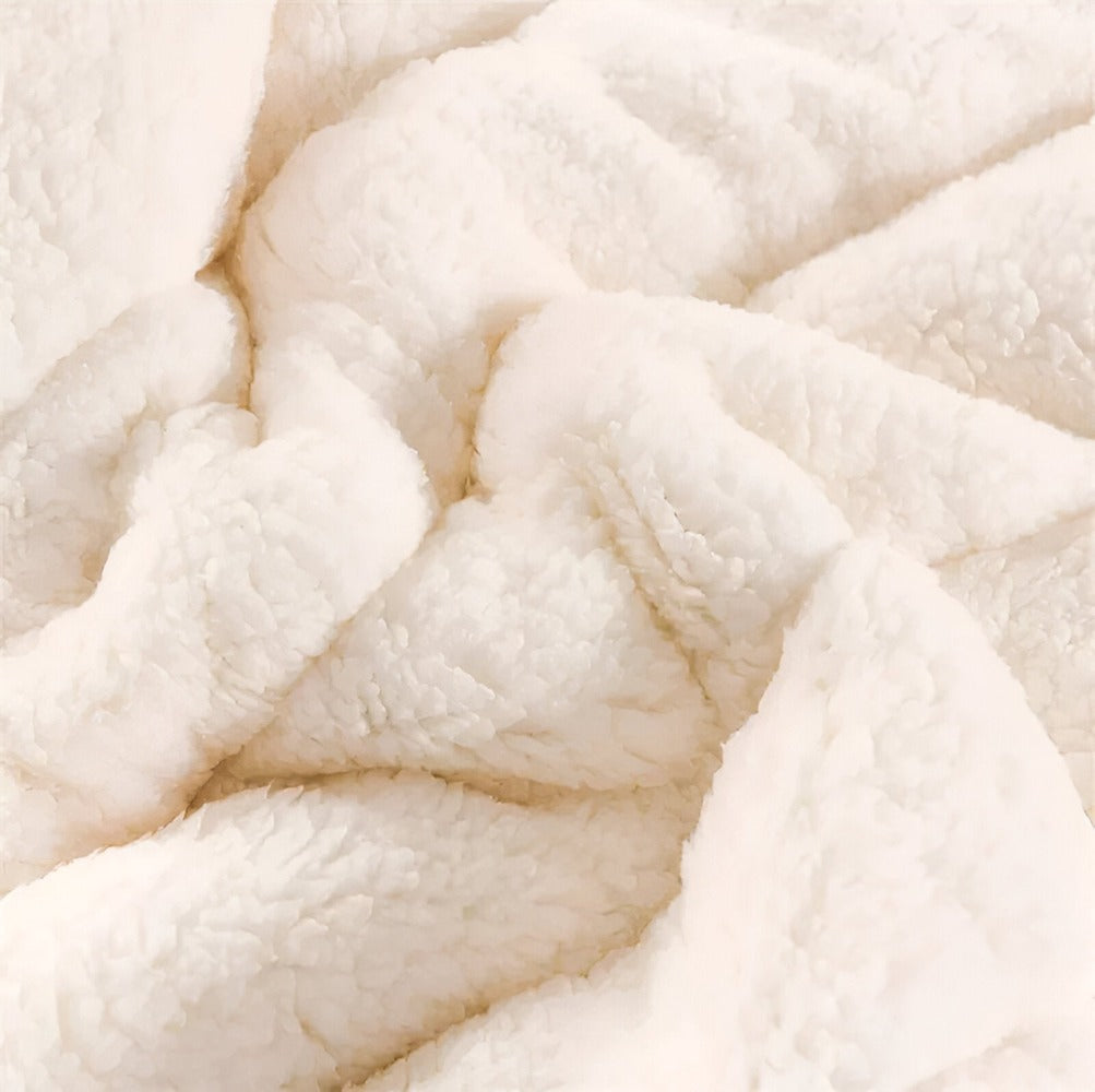 Manta de forro polar Sherpa acogedora – ultra suave, cálida y lujosa para cama y sofá