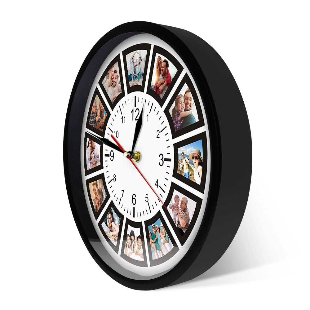 Camena - Reloj de Pared Personalizado Único con Fotos para Decoración Acogedora del Hogar