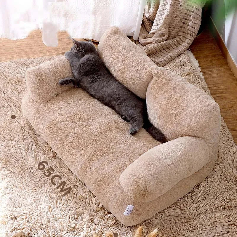 Cama de lujo para gatos para acurrucarse cálidamente en invierno y comodidad suprema