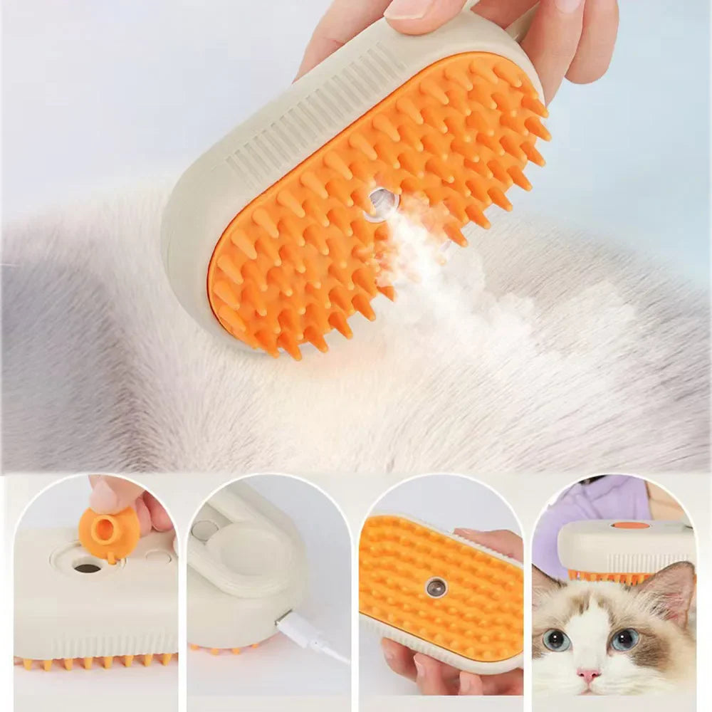 Cepillo eléctrico de vapor lujoso para el cuidado avanzado de tu mascota