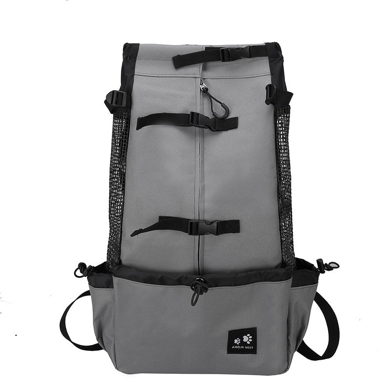 Bolsa de viaje ecológica para mascotas con práctico bolsillo lateral para comodidad y conveniencia