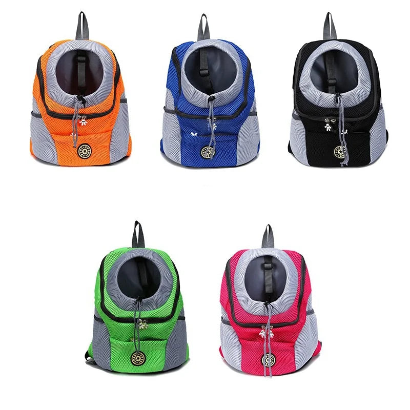 Mochila de lujo para mascotas al aire libre con malla transpirable Bolsa de viaje individual para mascotas