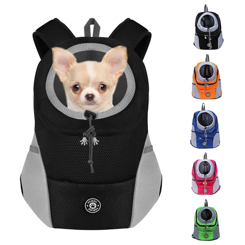 Mochila de lujo para mascotas al aire libre con malla transpirable Bolsa de viaje individual para mascotas