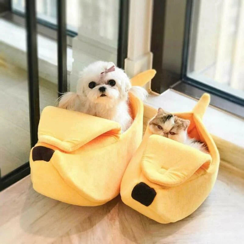 Cama suave y acogedora para gatos con un toque juguetón