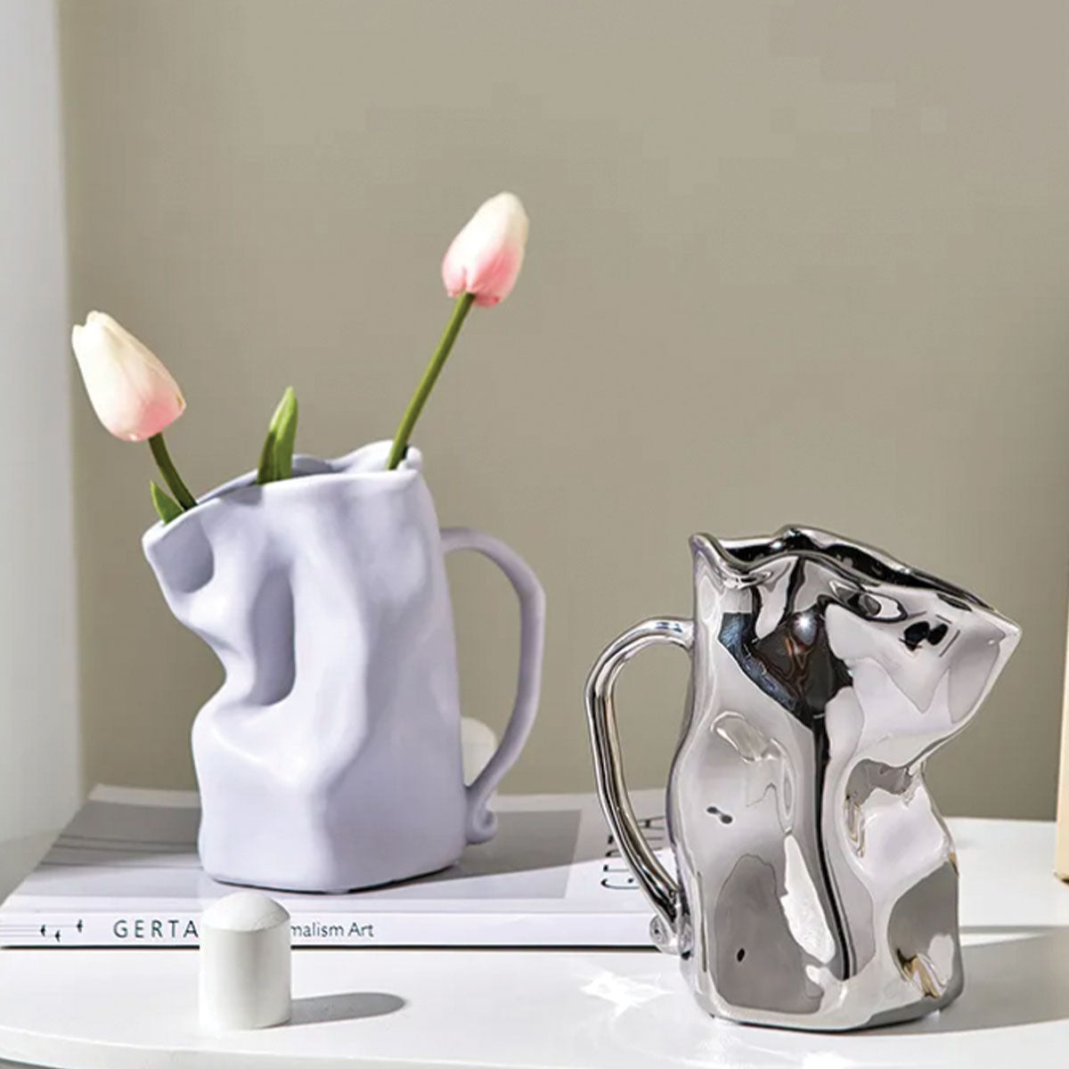 Jarrón Plegable en Forma de Taza de Café
