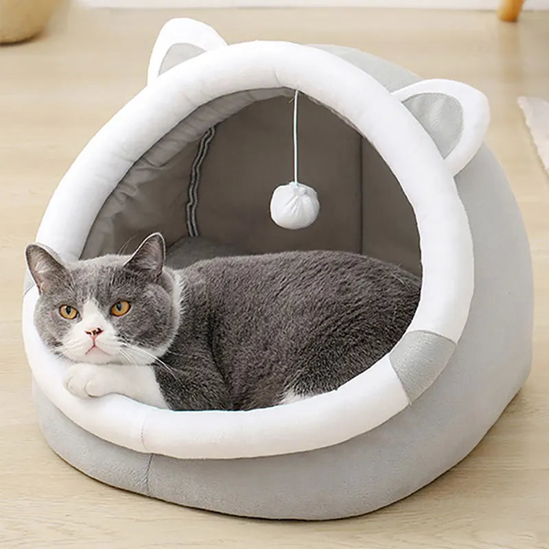 Cama de lujo para mascotas para gatos y perros – comodidad y calidez en uno